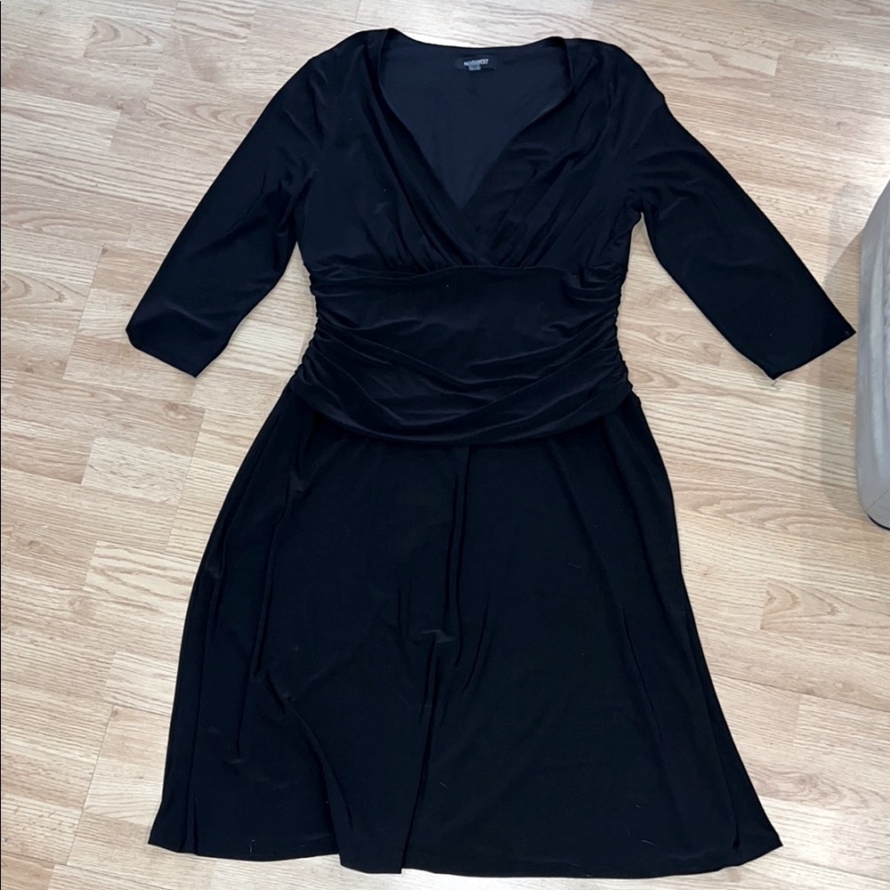 Nine West Elegant Black Long Sleeve Women's Dress Sz 16